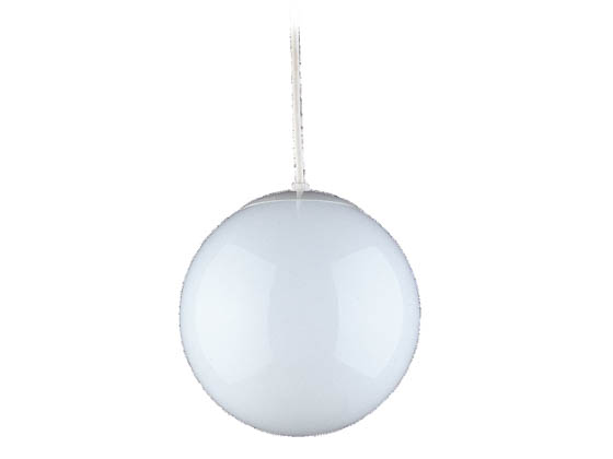 Sea Gull Lighting 6024-15 Single-Light Mini-Pendant Fixture, Hanging Globe Collection, White