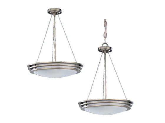 Sea Gull Lighting 69152BLE-962 Two-Light Pendant Fixture, Nexus Collection, Brushed Nickel