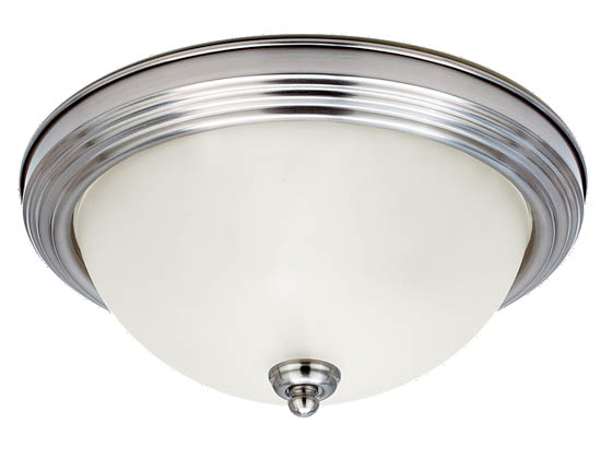 Sea Gull Lighting 77064-962 Close-to-Ceiling, Two-Light Fixture, Sussex Collection, Brushed Nickel