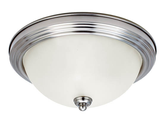 Sea Gull Lighting 77063-962 Close-to-Ceiling, Single-Light Fixture, Sussex Collection, Brushed Nickel