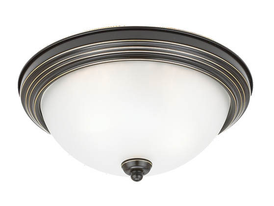 Sea Gull Lighting 77064-782 Close-to-Ceiling, Two-Light Fixture, Sussex Collection, Heirloom Bronze