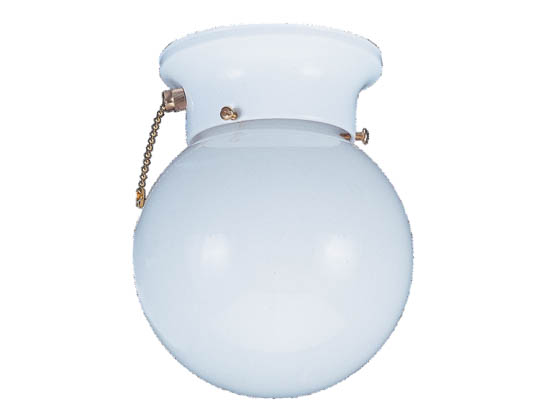 Sea Gull Lighting 5367PC-15 Close-to-Ceiling, Single-Light Fixture, Tomkin Collection, White