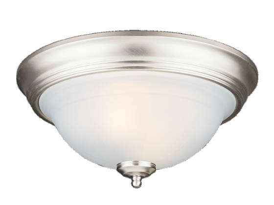 Sea Gull Lighting 77050-962 Close-to-Ceiling, Two-Light Fixture, Canterbury Collection, Brushed Nickel