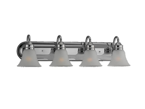 Sea Gull Lighting 49853BLE-05 Four-Light Fluorescent Wall/Bath Light Fixture, Gladstone Collection, Chrome