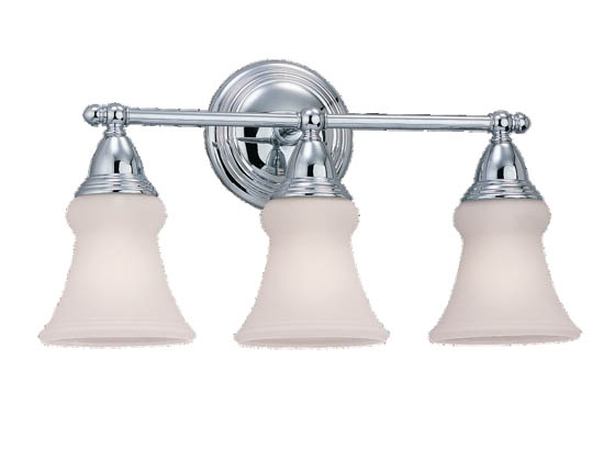 Sea Gull Lighting 40125-05 Three-Light Wall/Bath Light Fixture, Sagemore Collection, Chrome