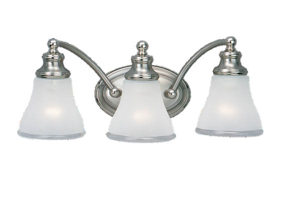 Sea Gull Lighting 40011-773 Three-Light Wall/Bath Light Fixture, Alexandria Collection, Two Tone Nickel
