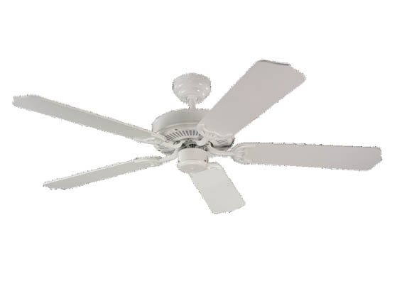 Sea Gull Lighting 15030-15 52" Ceiling Fan, White with White Blades, Quality Max Collection