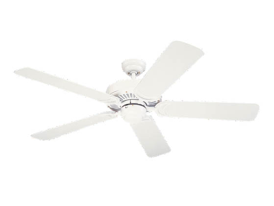 Sea Gull Lighting 1535-15 52" Ceiling Fan, White with White Blades, Celebrity Deluxe Collection