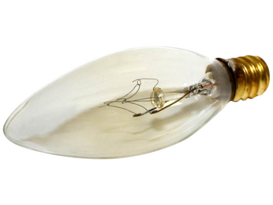 15w 120v Candelabra Base Torpedo Clear bulbs 25 pcs 