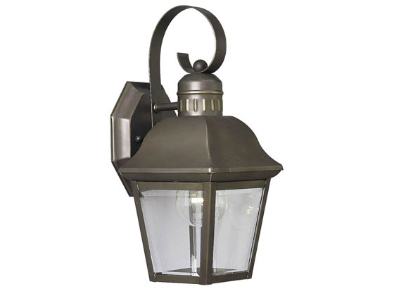 Progress Lighting P5687-20 One-Light Outdoor Wall Lantern, Andover Collection, Antique Bronze Finish