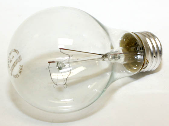 Bulbrite 101075 75A/CL (DISC) 75 Watt, 130 Volt A19 Clear Bulb