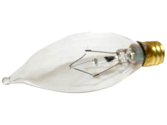 Bulbrite 493140 E40CFC/25 40W 120V Clear Bent Tip Decorative Bulb, E12 Base
