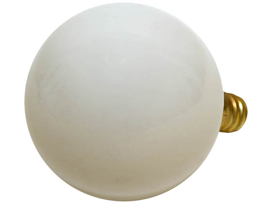 Bulbrite 391015 15G16WH2 15W 120V G16 White Globe Bulb, E12 Base