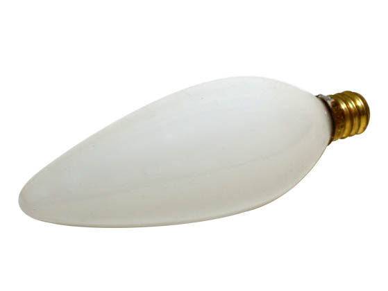 Bulbrite 402060 60CTW/32/3 60W 130V White Blunt Tip Decorative Bulb, E12 Base