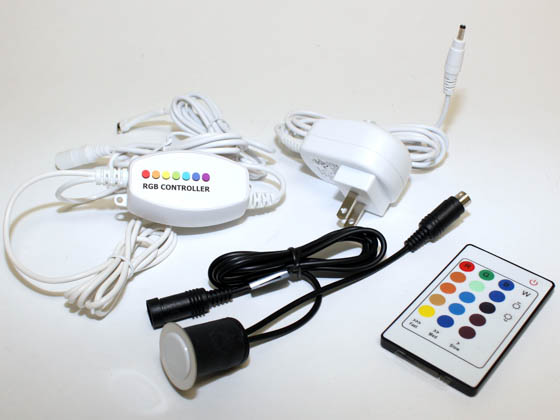 Bulbrite 770235 LED/STEP10CC2 LED Step Light Kit 10-Pack, Round, Color Changing Lights