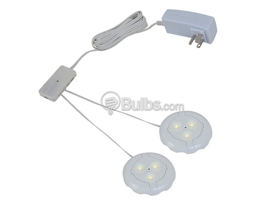 Sea Gull Lighting 98862SW-15 LED Puck Light Fixture, 2 Pack, White