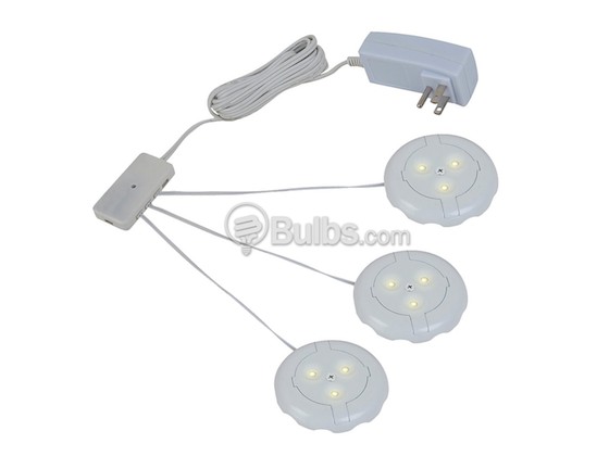 Sea Gull Lighting 98863SW-15 LED Puck Light Fixture, 3 Pack, White