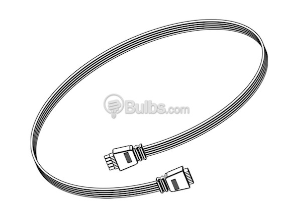 Sea Gull Lighting 98643S-12 6" Connector Cord for LED Puck Light Fixture, Black