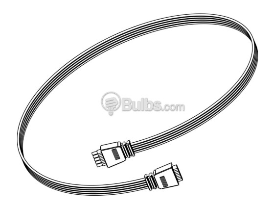 Sea Gull Lighting 98644S-12 12" Connector Cord for LED Puck Light Fixture, Black