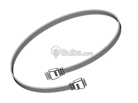 Sea Gull Lighting 98645S-12 18" Connector Cord for LED Puck Light Fixture, Black