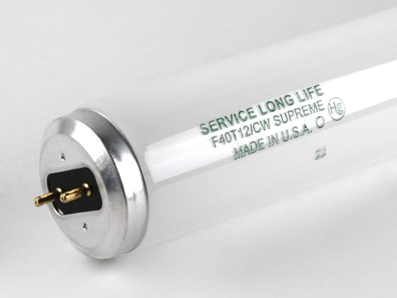 Service Long Life 3000-900 F40T12/CWSUPREME 40 Watt, 48 Inch T12 Cool White Fluorescent Bulb