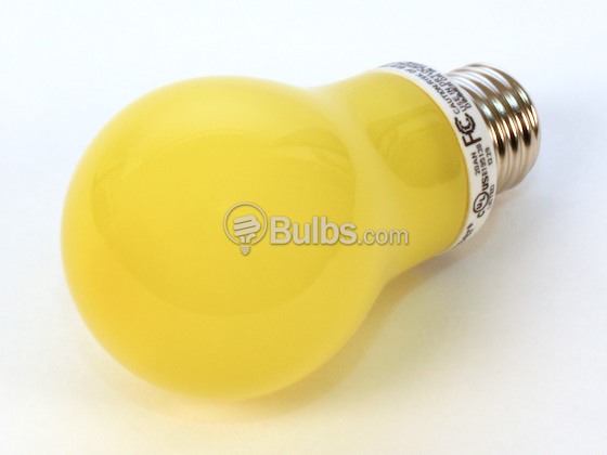 Bulbrite 512516 CF15A19/YB 60 Watt Incandescent Equivalent, 15 Watt, 120 Volt Yellow Bug Lite CFL Bulb