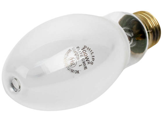 Philips Lighting 419523 MHC100/C/U/M/3K ELITE Philips 100W Coated ED17 Warm White Metal Halide Bulb