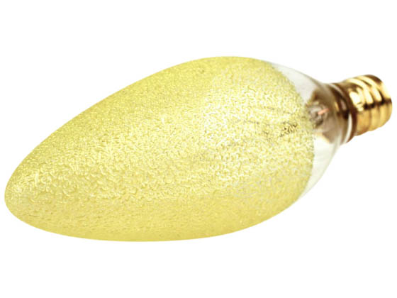 Bulbrite 144010 25B10/ICE 25W 120V Amber Ice Decorative Bulb, E12 Base