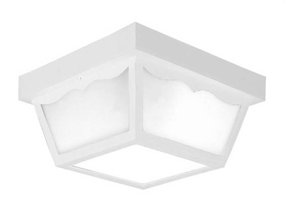 Progress Lighting P5745-30 Two-Light Outdoor Ceiling Light Fixture, White