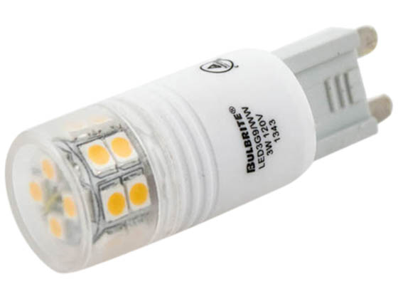 Bulbrite B770550 LED3G9/WW Non-Dimmable 3W 3000K 120V T4 LED Bulb
