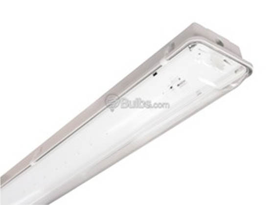 TCP WL4SA232UNIN 4' Enclosed Gasketed Weatherproof Fluorescent Fixture for Two F32T8 Lamps, Narrow Distribution