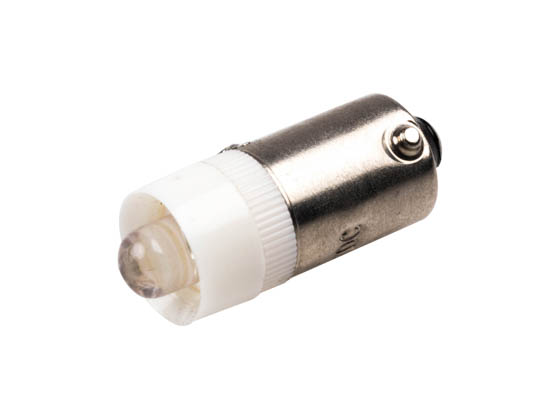 Eiko LED-6-BA9S-W 6V AC or DC Single Warm White T3 LED Bulb, BA9s Base