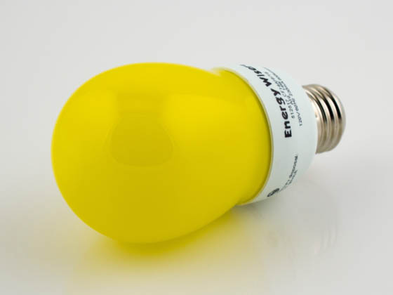 Bulbrite 512517 CF14A19/YB (DISC-NO SUB) 60 Watt Incandescent Equivalent, 14 Watt, 120 Volt Yellow Bug Lite CFL Bulb