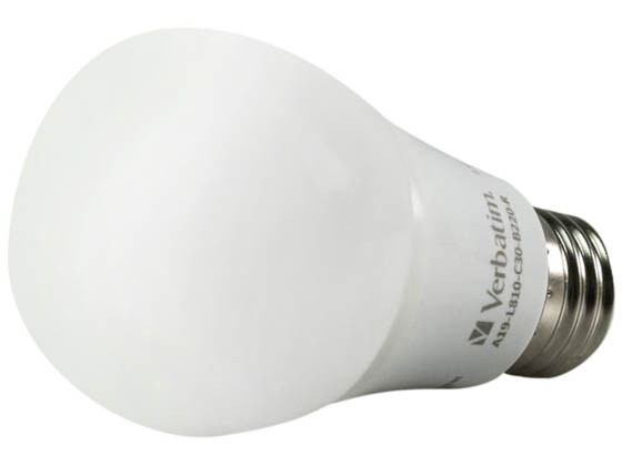 Verbatim Americas LLC 98779 A19-L810-C30-B220-R Verbatim Non-Dimmable 10W 3000K A19 LED Bulb