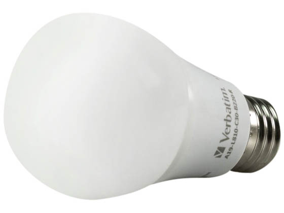 Verbatim A19 LED Bulb - 750 Lumen, 9W, 5000K Daylight, E26 Base, Non-Dimmable (1-Pack)