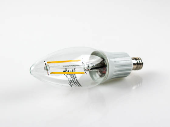 Lighting Science LSPro B11 40WE W27 NDM120FILBX 3 Watt, 25,000 Hour, 120 Volt NON-DIMMABLE Warm White LED Filament Bulb