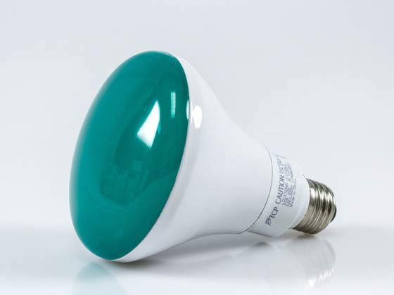 TCP LED12BR30DGR 12 Watt, 120 Volt Dimmable Green LED BR30 Bulb