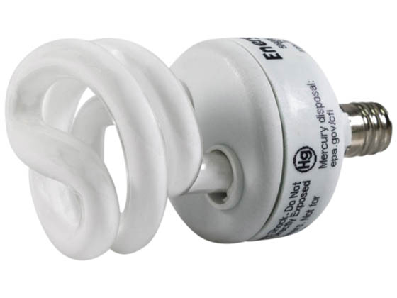 Bulbrite 509006 CF5WW/LM/E12 5W 120V Warm White Spiral CFL Bulb, E12 Base