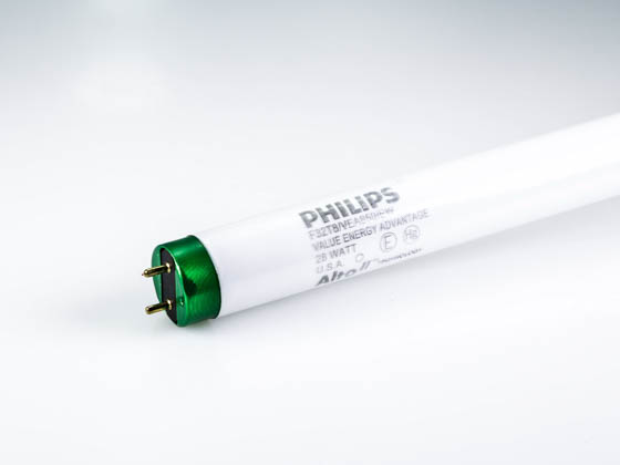Philips Lighting 424218 F32T8/VEA850/EW/ALTO 28W Philips 28W 48 in T8 Long Life Bright White Fluorescent Tube