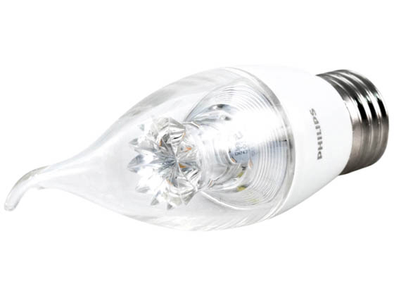 Philips Lighting 458182 4.5BA12/LED/827-22/E26/DIM 120V Philips Dimmable Warm Glow 2700K to 2200K 4.5W Decorative LED Bulb