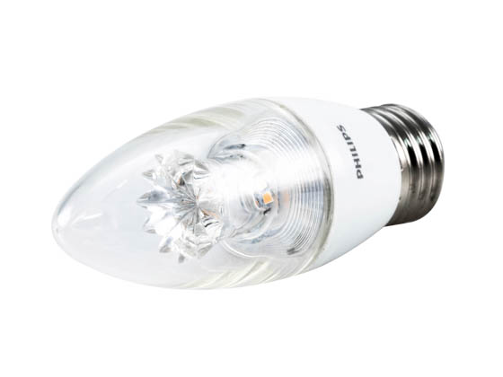 Philips Lighting 458661 7B12/LED/827-22/E26/DIM 120V Philips Dimmable Warm Glow 2700K to 2200K 7W Decorative LED Bulb