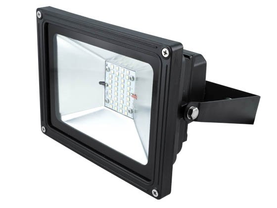 NaturaLED 7515 LED-FXFDL28/40K/BK 28 Watt LED Flood Light Fixture, 4000K