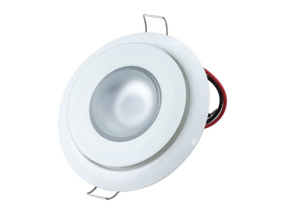 Lumitec Lighting 113123 Mirage FMDL White Only Mirage Marine Non-dimmable White Finish LED Downlight