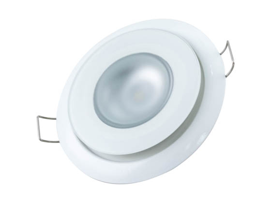 Lumitec Lighting 113129 Mirage FMDL White HCRI Mirage Marine Dimmable White Finish Warm White LED Downlight