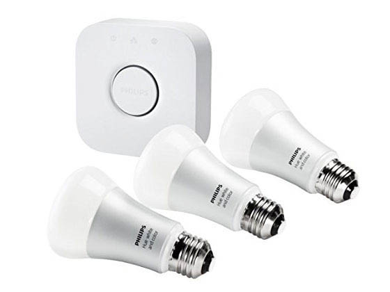 Philips Lighting 456210 Philips Hue 10W A19 E26 3 Set NAM Philips Hue 10W White and Color Ambiance A19 LED Starter Kit
