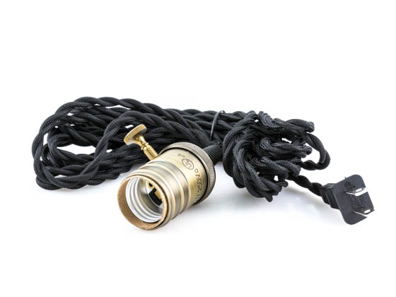 Bulbrite 810013 NOS/PEND/SWAG Nostalgic Bare Pendant with 2 Wire Plug
