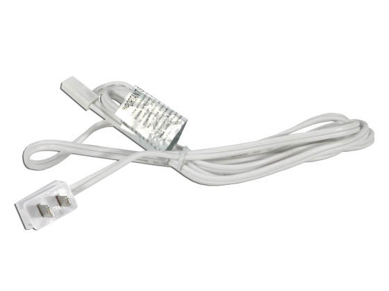 American Lighting ALLVP-PC6-WH 6' Power Cord With Roller Switch For MVP LED Puck Lights, 120 Volt - White