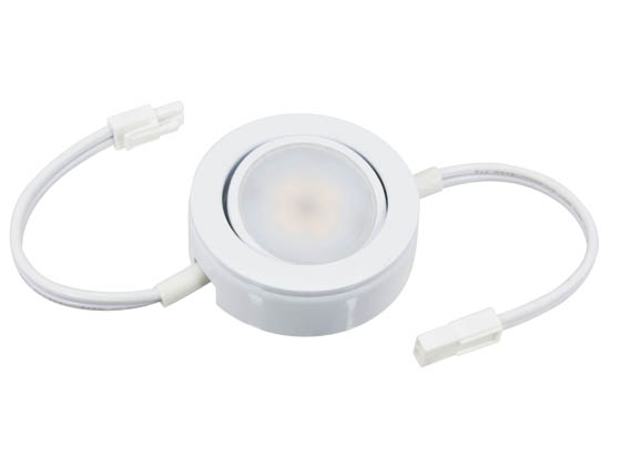 American Lighting MVP-1-WH-B 4.3 Watt MVP Single LED Puck Light, 120V-Add To MVP Puck Light Kit