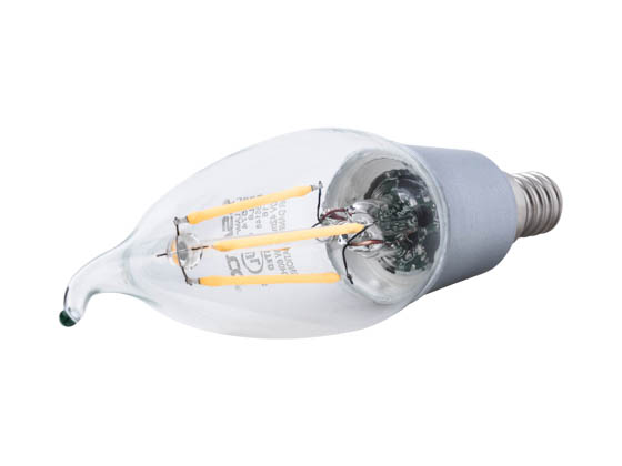 Satco Products, Inc. S9574 4.5W CFC/LED/27K/120V Satco Dimmable 4.5W 2700K CA11 Decorative Filament LED Bulb, Enclosed Fixture Rated