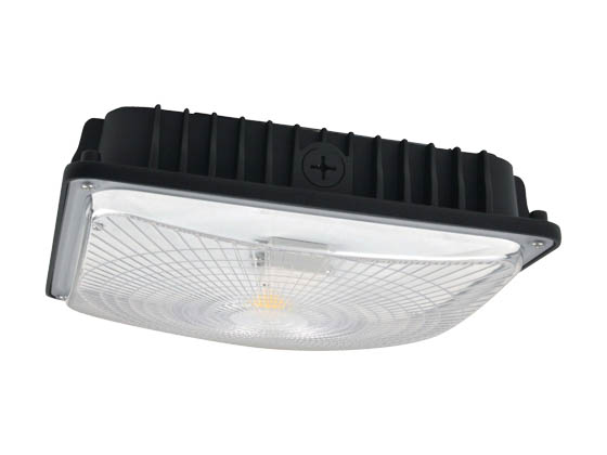 NaturaLED 7560 LED-FXSCM45/50K/BK-SEN 45 Watt 5000K Slim Canopy LED Fixture with Motion Sensor